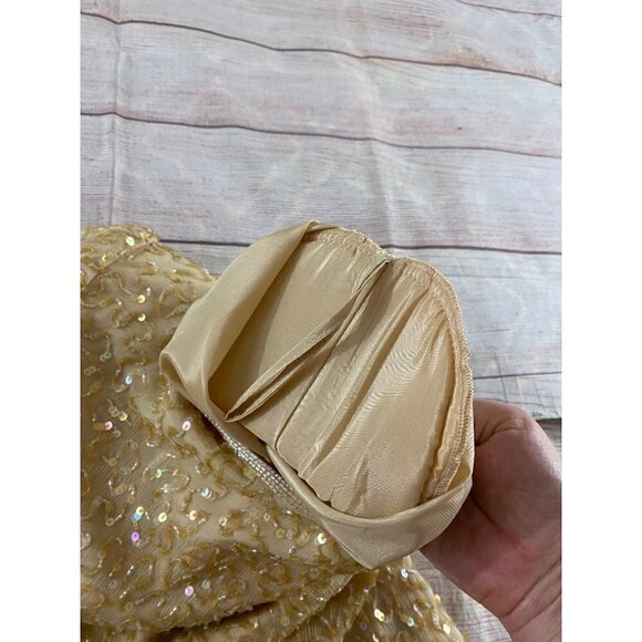 Vintage Gunnit Fashions New York Gold Beaded Top - Large - Picture 9 of 12